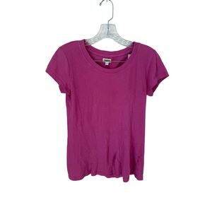 L’AGENCE Cory Round Neck Tee in Posey Pink Size XS